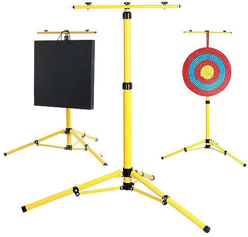 SOPOGER Archery Target Stand for Backyard Adult, Adjustable Target Stands for Outdoors Range Practice Shooting, Durable Archery Stand Steel Brackets for EVA Foam Straw Targets (Target Stand)