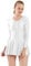 Aoylisey Damen Langarm Gymnastikanzug Tanzrock Body, Weiss/opulenter Garten, 3XL