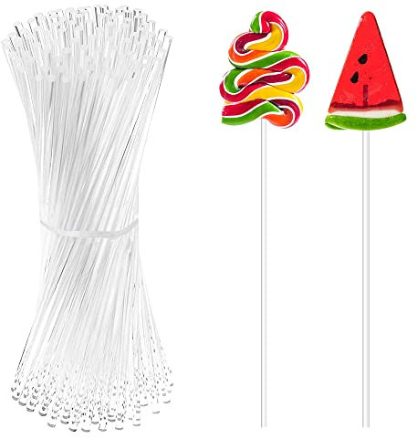 150 Palitos de Piruleta Acrílicos Palos, 15cm Reutilizables de Piruleta de Bizcocho Palitos de Caramelo para Hacer Piruletas, Pasteles, Caramelos, Chocolates, Galletas
