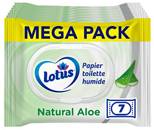 Lotus Natürliches Toilettenpapier, Aloe – ohne Farbstoffe oder Duftstoffe FSC-Fasern 100% natürlichen Ursprungs 294 Blatt, 489016, weiß