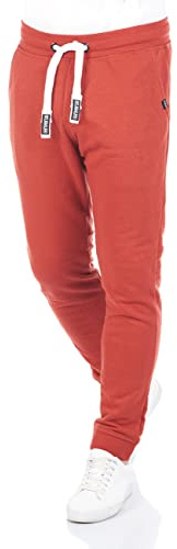 riverso Jogginghose Herren lang RIVTim Slim Fit Sporthose Trainingshose Freizeithose Rot M, Größe:M, Farbe:Rusty Ochre Red
