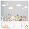 Little Deco Wandsticker Safari Tiere Set Kinderzimmer Wandtattoo Wolken Löwe Babyzimmer Wandaufkleber Deko DL957-5