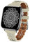 TopPerfekt Bracelet en cuir dentelle compatible avec Apple Watch 38 mm, 40 mm, 41 mm pour femme - Fin et respirant - Fermoir classique pour iWatch Collection Ultra SE 8 7 6 5 4 3 2 1