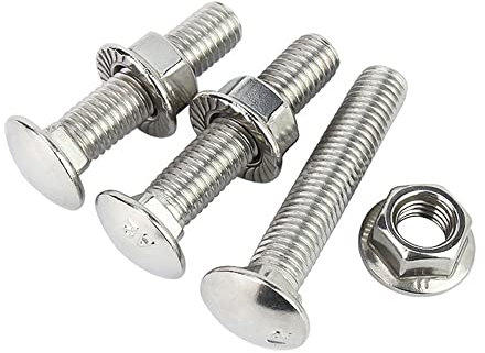 20juegos M4×30mm 304 tornillos de cuello cuadrado de cabeza redonda de acero inoxidable