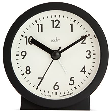 Acctim Gaby Wecker, analog, modern, klein, Schwarz
