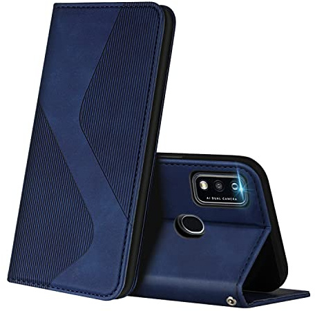ZONNAVI Funda para ZTE Blade A51, Funda Libro de Cuero con Ranura para Tarjeta y Magnético, Wallet Flip Caso Cubierta Case Carcasa para ZTE Blade A51 (Azul)