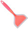 Spatule en Silicone avec Bouche Large et Design Bicolore, Pelle de Cuisson Antiadhésive pour Tamagoyaki, Crêpes, Viande, Boeuf, Omelette japonaise. (tête de pelle orange)