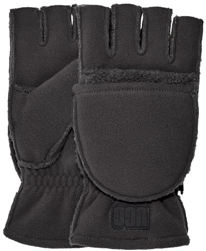 UGG Teddy Fur Herrenfäustlinge Fausthandschuhe Herrenhandschuhe Handschuhe (L/XL - schwarz)