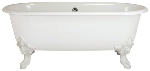 Baignoire Ilot 175 x 80 JACOB DELAFON Cléo 1889 ovale & fonte + pieds