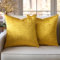 Slozzi 2er Set Samt Kissenbezüge Haushalt Dekokissen Dekorative Kissenhülle Weich Sofakissen für Sofa Schlafzimmer Wohnzimmer 45x45 cm Glänzendes Gold