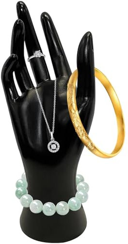 WBYNB Main Bijoux Présentoir Mannequin, Main de Mannequin Femelle, Bijoux Main Forme Support, Noir Bijoux Main Forme Support, Présentoir à Gants, pour L'Organisation du Magasin à Domicile(Noir)