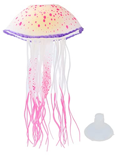 Aquarium-Dekorationen, Künstliche Fluoreszierende Quallen, Seeigel-Anemonen-Ornament, Gefälschte Leuchtende Quallen, Aquarium-Dekoration, Glühende Medulen Ornament Dekoration