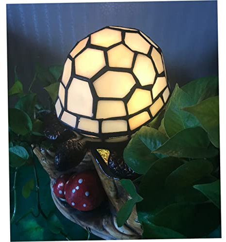 HOMSFOU Tischlampe Schildkrötenform Retro Nachttischlampe Warmlicht Für Schlafzimmer Und Wohnzimmer Mit Eu Stecker Handgefertigte Dekorative Akzentlampe