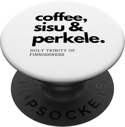 Holy Trinity of Finnishness, coffee, sisu & perkele. PopSockets mit austauschbarem PopGrip