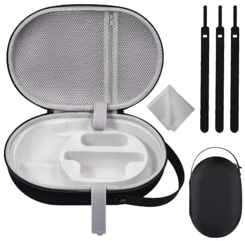 OKESYO Tragetasche Kompatibel mit Apple Vision Pro, Groß Tasche für Apple Vision Pro Zubehör, mit Netztaschenr, Kabelbinde und Brillenputztuch, Case für Reise und Aufbewahrung