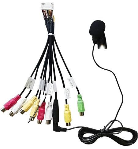 sound-way Conector de cableado Cable adaptador Interfaz Conector de cableado Cable adaptador Salidas de 20 pines Entradas AV Subwoofer RCA + Micrófono