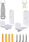 Ironing Board Wall Hook Modern Wall Mount Ironing Board Hanger for Laundry Room Rack Hanging Shelf Hanger Stainless Steel White