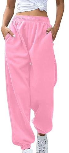 Generico Pantaloni Tuta da Donna Sportiva Pantaloni della Tuta Sportivo Larghi Moderni Pantaloni in Cotone Casual Lunghi Pantaloni da Tuta Vita Alta Invernale Comodi per Jogging Fitness Sport