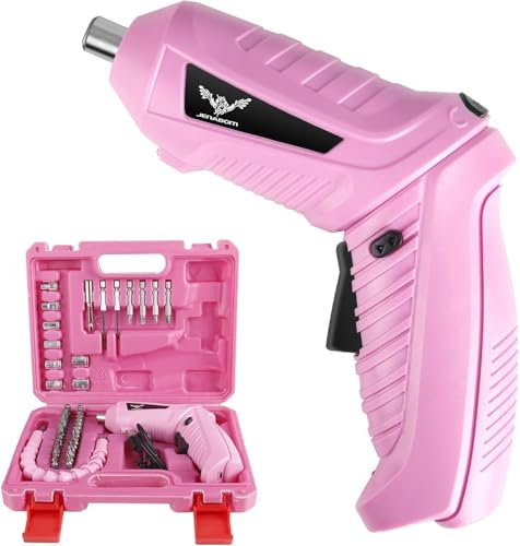 JENABOM 47 in 1 Electric Screwdriver Cordless, 3.5N·m Max Torque Electric Screwdriver Kit, 3.6V/1300mAh Rechargeable Power Drill Driver, with USB Cable LED Light