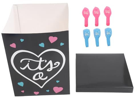 ibasenice 1 Satz Geschlechtsoffenlegungsbox Partydekorationen Geschlecht offenbaren Papierboxen für die Babyparty -Dusche-Boxen Gender-Reveal- -Boxen weißer Kartendruck