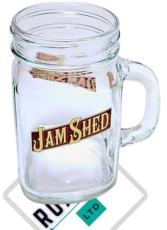 Roxley Jam Shed 12oz Mason Cider Jar Glass Man Cave