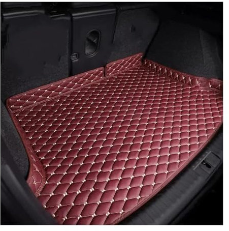 DZSCHUNLUSM Kofferraummatten Für X4 F26 2014 2015 2016 2017 Kofferraum Matte Cargo-Liner Teppich Innen Zubehör Auto Kofferraummatte(WEINROT)