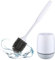 Toilettenbürste mit Sockel, Silikon Toilettenbürste Toilettenbürsten Set, Silikonborsten Nicht leicht zu zerkratzen, kann an der Wand montiert oder auf dem Boden aufgestellt Werden (1er Pack) Weiß