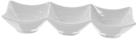 Garneck Three Consecutive Bowl Dipping Dish Food-Grade Sauce Holder Kitchen Gadget for Serving Dishes