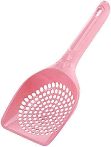 Pchnfei Pink Plastic Cat Litter Scoop Pet Care Sand Waste Scooper Shovel Hollow Cleaning Tool Easy to Clean Cat Litter Scoops Pet Supplies