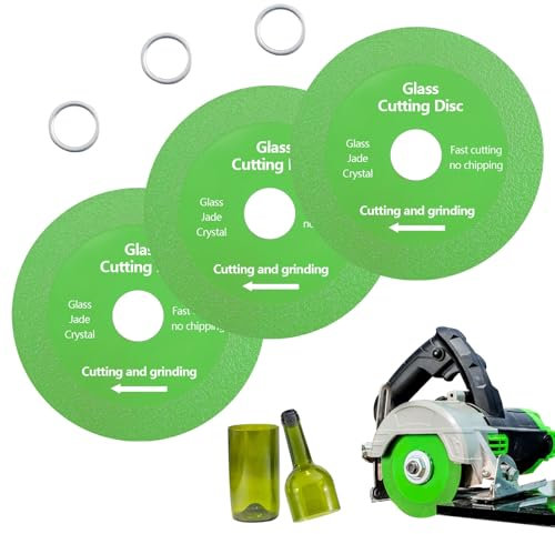 Glass Cutting Disc, Felsplatten, Felsplatten-Schleifscheibe, Steinplatten-Flachschleifklinge, Glastrennscheibe for Winkelschleifer, Glasschneidescheibe Ø 100x20 mm, Felsplattentrennscheibe für Keramik