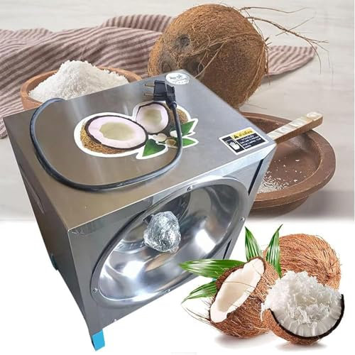 Electric Coconut Scraper Shredder Machine, Coconut Grater Scraper Shredder, Stainless Steel Coconut Grater Shredder Peeler Powder Maker Coconut Plup Planer for Coconut Processing Store,Bakery