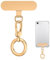 Huybaa Parche Universal para Cable de Teléfono, Anillo de Resorte Metálico, Sin Adhesivo, Colgante para Correa de Móvil, Color Oro