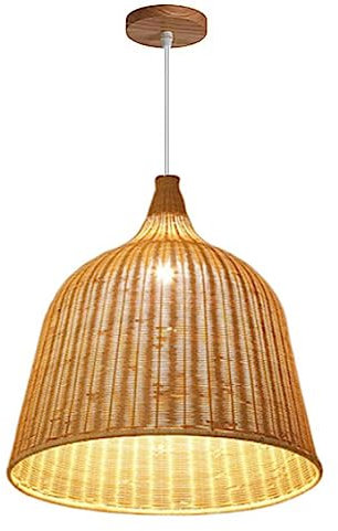 Likaixin19099 Lampada a Sospensione a Sospensione Cesto Tessuto in Tessuto Lampada appesa Lampada Il lampadario di Vimini Pastorale Moderno per la Cucina per la Sala da Pranzo della Fattoria