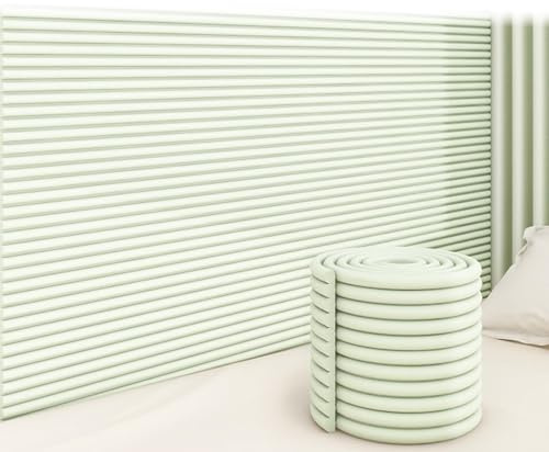 LIANTIAN Wandmatten zum Polstern von Kindern, Wandpolster für Schlafzimmer, weich und bequem, Antikollisions-Wandpolster für Kinder, geeignet für Schlafzimmer(Green,10m)