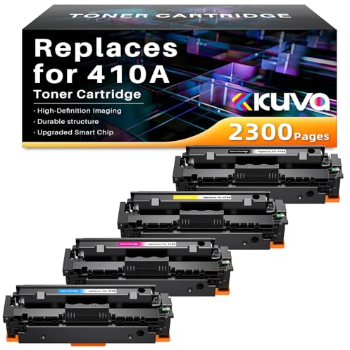 Kuva 410A Kompatibel für 410X CF410A CF410X Toner 4er-Pack | Kompatibe für Color LaserJet Pro MFP M477fdw M477fdn M377dw M477fnw M452dn M452dw M452nw M452 M477 M377