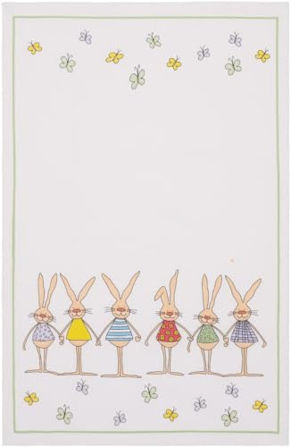 Kracht - Geschirrtuch - Hasenparty - Baumwolle mit Druck - Ostern