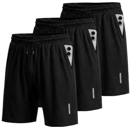 UUMIAER 3er/5er Pack Sporthose Herren Kurz für Sommer | Laufshorts Atmungsaktiv Schnell Trocknend Sportshorts Jogginghose Herren für Gym