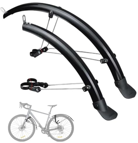 LKJAUOZ Fahrrad Schutzblech Set Universal Schnelle Demontage Fahrrad schutzblech, Mountainbike, verlängerbarer Spritzschutz Steckschutzblech zum Schutz vor Spritzwasser & Schmutz