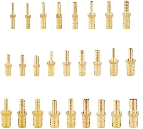 Raccordi for tubi flessibili, 4mm 6mm 8mm 10mm 12mm 14mm 16mm 19mm Raccordi for tubi diritti con portagomma Riduttore Adattatore for connettore accoppiatore in rame(8x5mm)