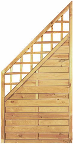 Lamellenzaun Essen Ranki B90 x H180/90 cm.