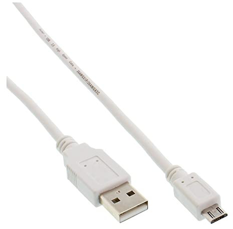 InLine 1.5m USB 2.0 A-microB m/m câble USB 1,5 m USB A Micro-USB B Blanc - Câbles USB (1,5 m, USB A, Micro-USB B, 2.0, Male connector / Male connector, Blanc)