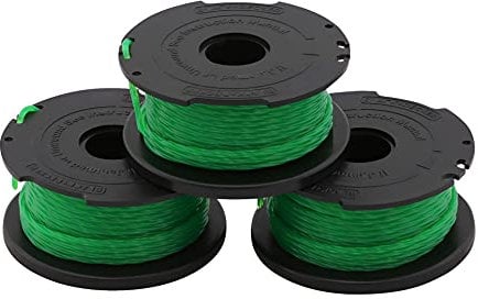 Black+Decker Fadenspule A6486 (2+1 Vorteilspack, 6 m Länge, 2 mm Durchmesser, für Rasentrimmer GL9035, GL8033, STC5433PC, STC5433B von Black+Decker, Original Zubehör), 3 Stück