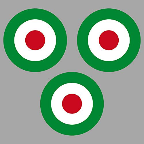 GreenIT Aufkleber Sticker 4cm Target Mod It Italia Italy Italien Roller Vespa Symbol Zeichen Auto Motorrad (3)