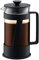 Bodum CREMA Kaffeebereiter (French Press System, Permanent Edelstahl-Filter, Sicherheits-Deckel, 1,0 liters) schwarz