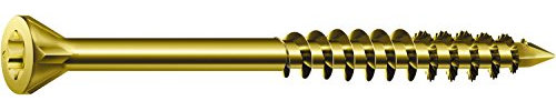 SPAX - Dielenschraube, 3,5 x 55 mm, 500 Stück, T-STAR plus, Senkkopf, Kleiner Fräskopf, Teilgewinde, CUT-Spitze, YELLOX A2L, 35703503202021