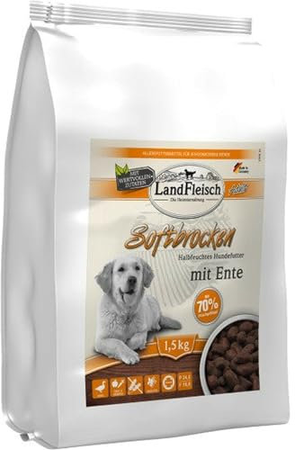 Landfleisch Dog Softbrocken Adult mit Ente, 1er Pack (1 x 1.5 kg)