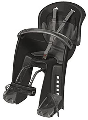 Kindersitz Fahrrad Vorne POLISPORT Bilby Junior mit Halter Schwarz Grau