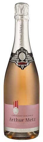 Arthur Metz - Crémant d'Alsace Brut Rosé, Méthode traditionnelle, vieilli sur lattes (1 x 0,75L)