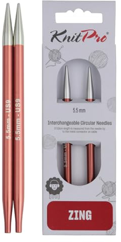 KnitPro Zing Interchangeable Circular Needles 4 (10cm) | 5.50mm