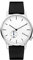 KOMONO Winston Subs Silver White Japanische Analoge Quarzuhr für Herren mit Lederarmband